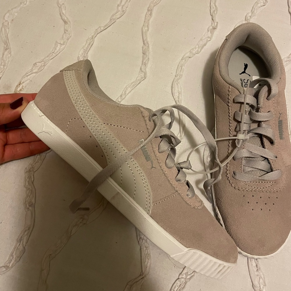 PUMA SHOES , suede beige